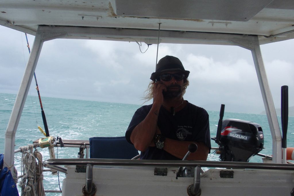 The captain of Rum Runner in The Great Barrier Reef. Diving The Great Barrier Reef