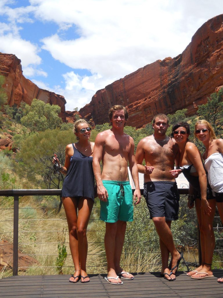 David Simpson and the gang in Australia. Rescued in the middle of the desert