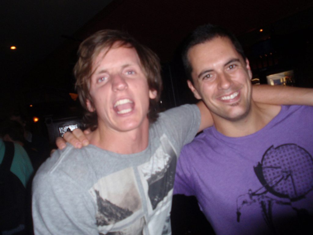David Simpson with a guy in Melbourne in Australia. Three months of the best in Melbourne