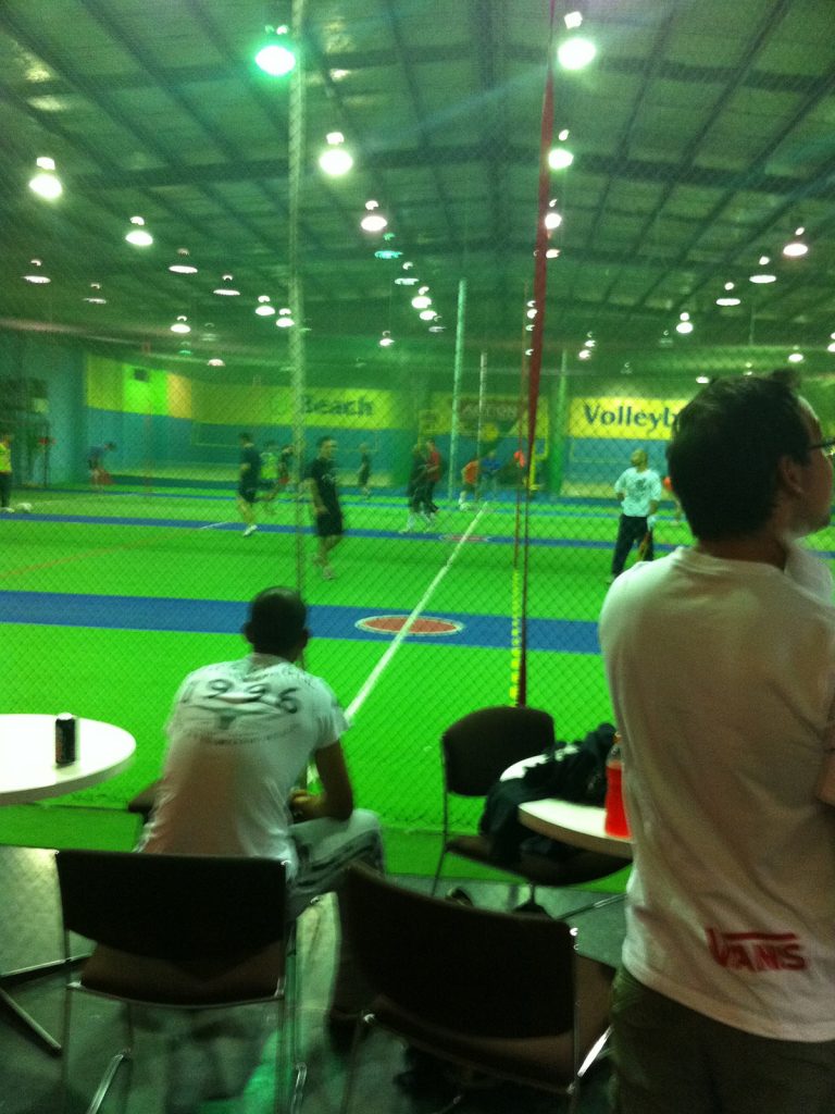Volleyball court in Melbourne in Australia. Three months of the best in Melbourne