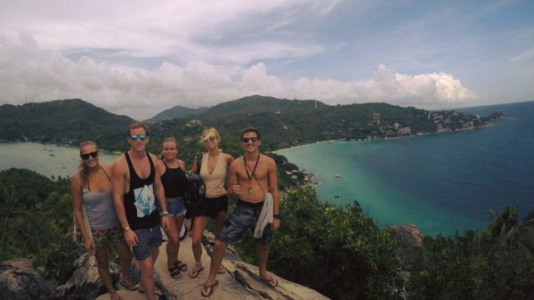 David Simpson and the gang in Koh Tao, Thailand. The best viewpoints in Koh Tao