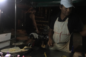 Pancake maker at Koh Tao, Thailand 