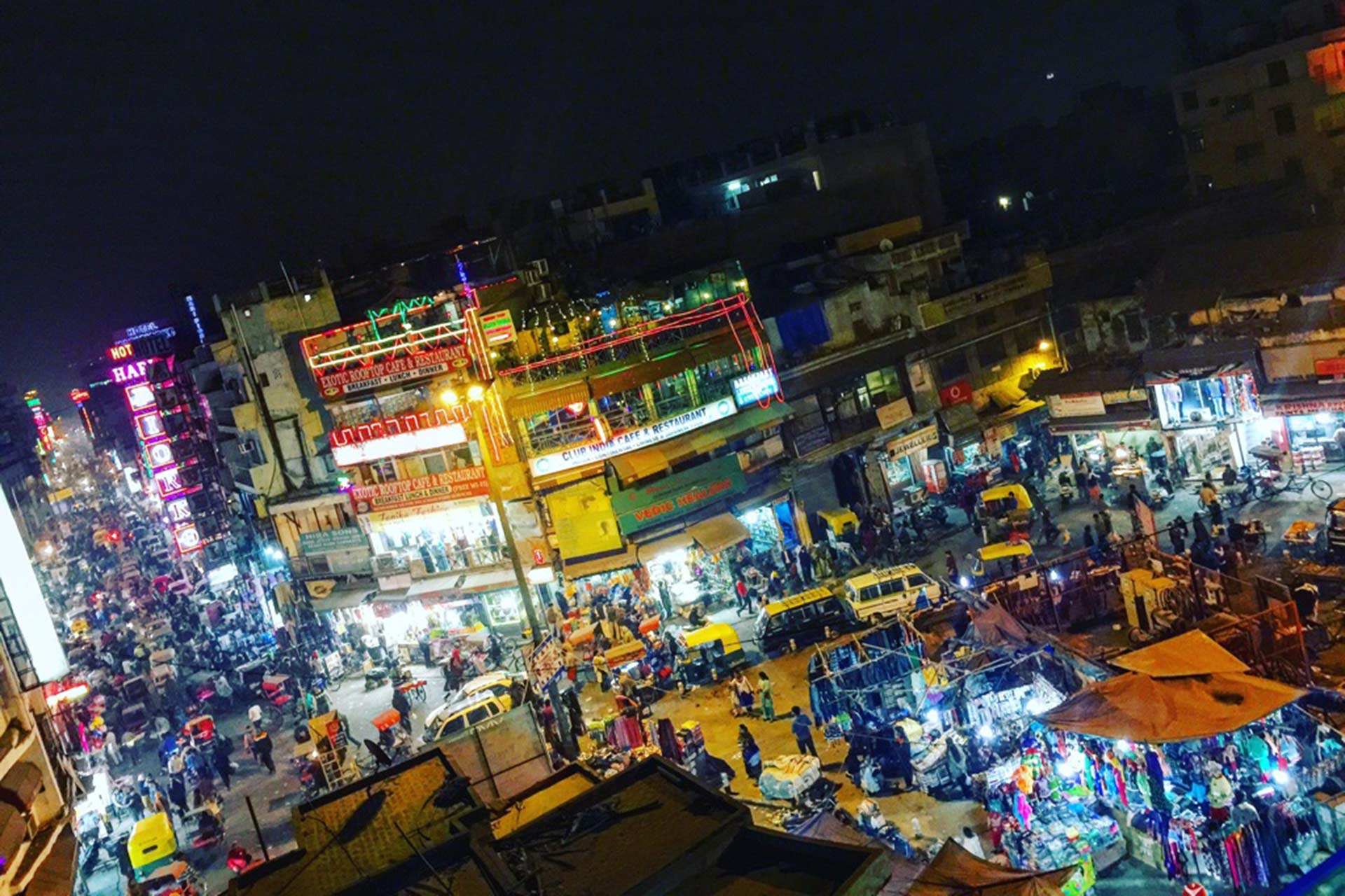 Night market in India. India reflection