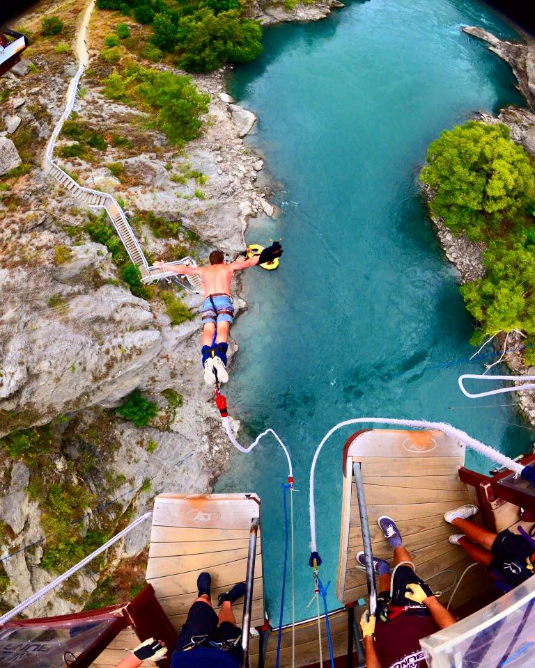 David Simpson jumping the Kawarau Bungee jump in New Zealand. My first and favourite bungee jump