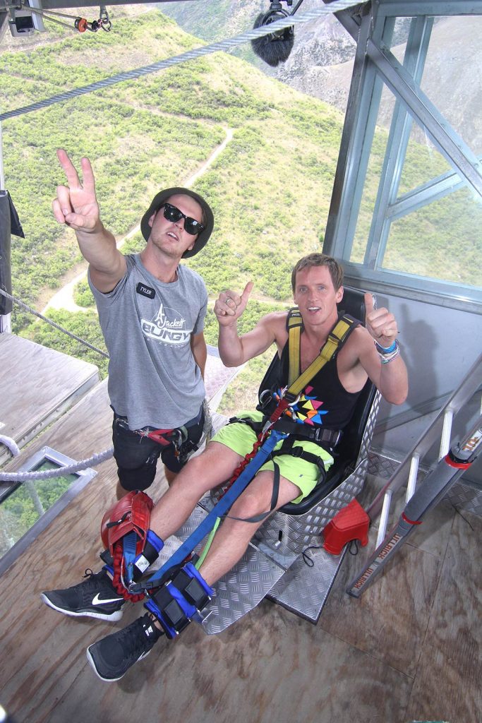 David Simpson at the Nevis Bungee jump in New Zealand. A Hangover & the 134M Nevis Bungee jump