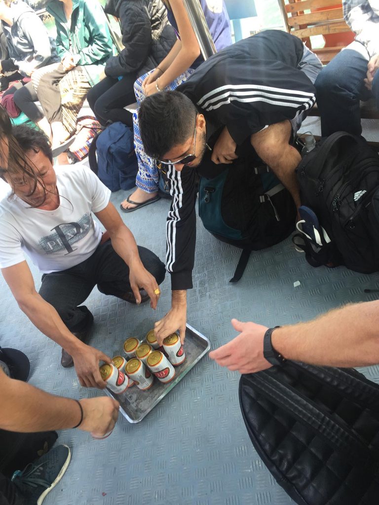Local selling beer in Ha Long Bay in Vietnam. Everyone's worst travel nightmare happened today