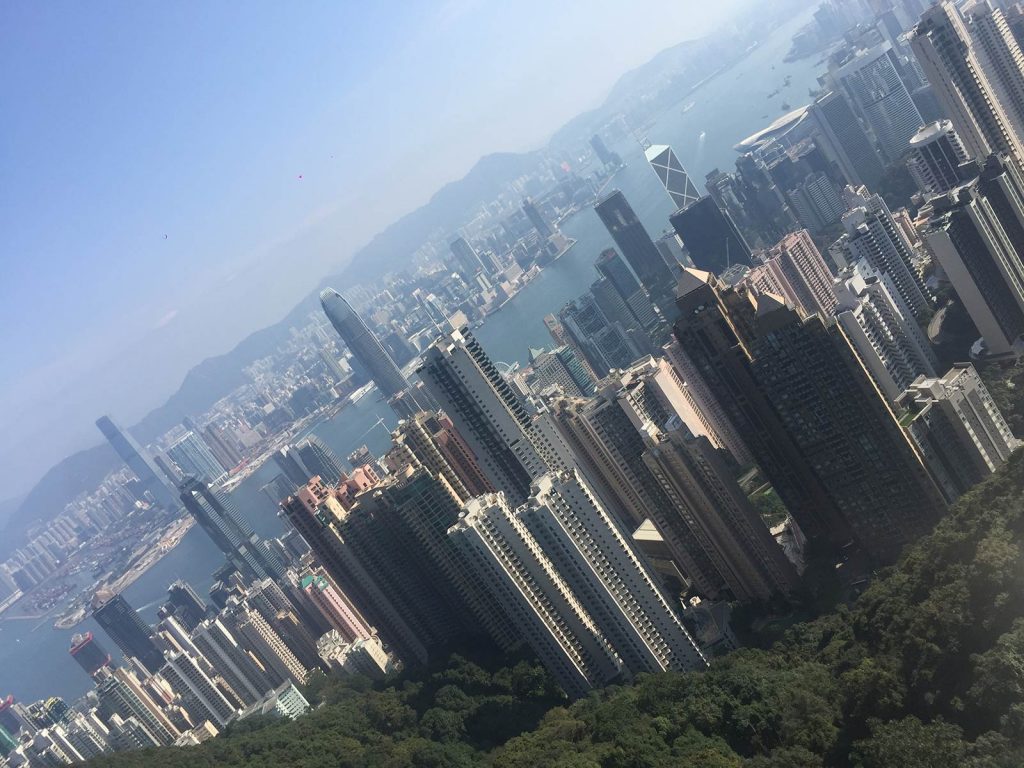 Skyscrapers in HK. The return of my luggage in Hong Kong