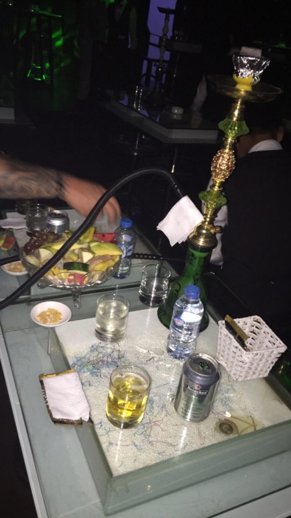 Drinks and shisha at a club in Quy Nhon, Vietnam. The Vietnamese clubs