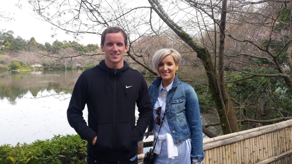 David Simpson and sister in Tokyo, Japan. 3 Weeks in Japan