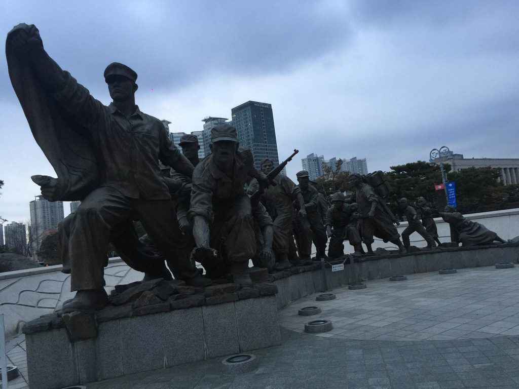 Soldier monuments exhibit at War Memorial of South Korea in Seoul, South Korea. Life and Seoul of Korea