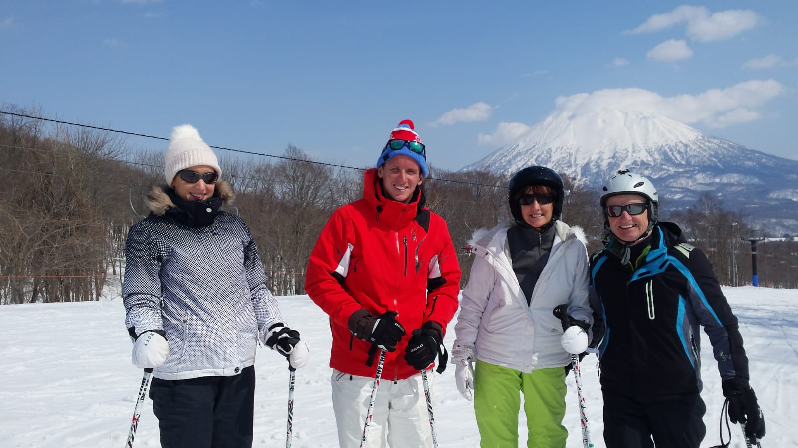 Skiing with the family in Niseko, Japan. Skiing & Snowmobiles in Niseko, Japan