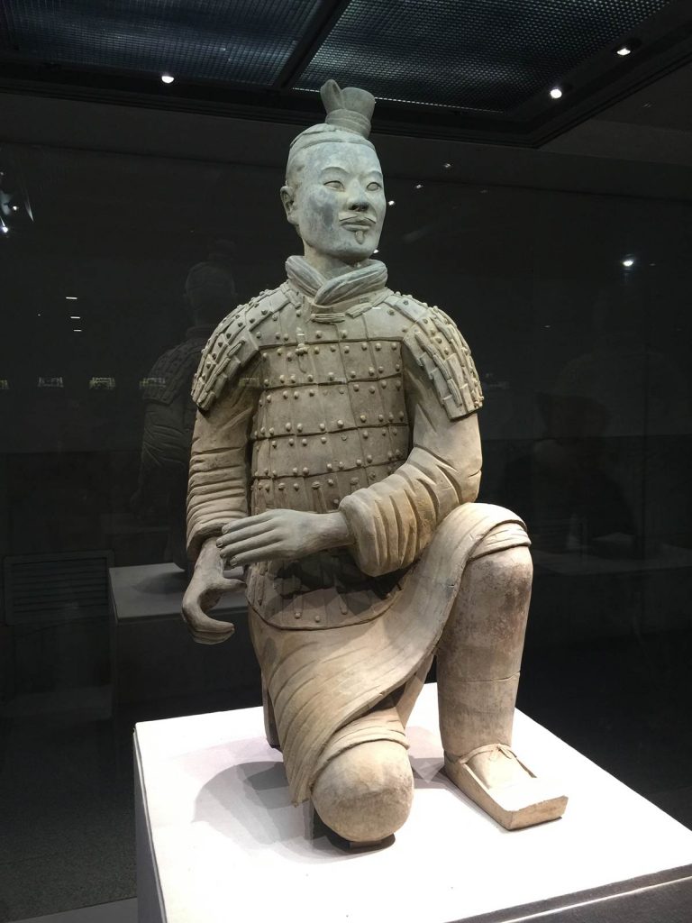 A terracotta warrior in Xi'an, China. The terracotta warriors