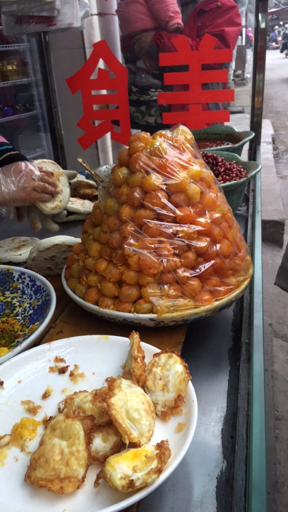 Street food in Xi'an, China. Checking out Xi'an
