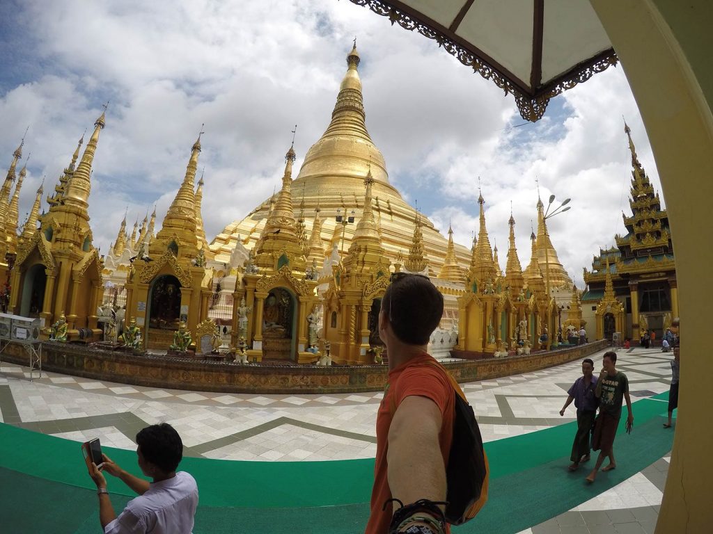 David Simpson at golden temples in Bagan, Myanmar. Trains, temples & Bagan, The highlights of Myanmar