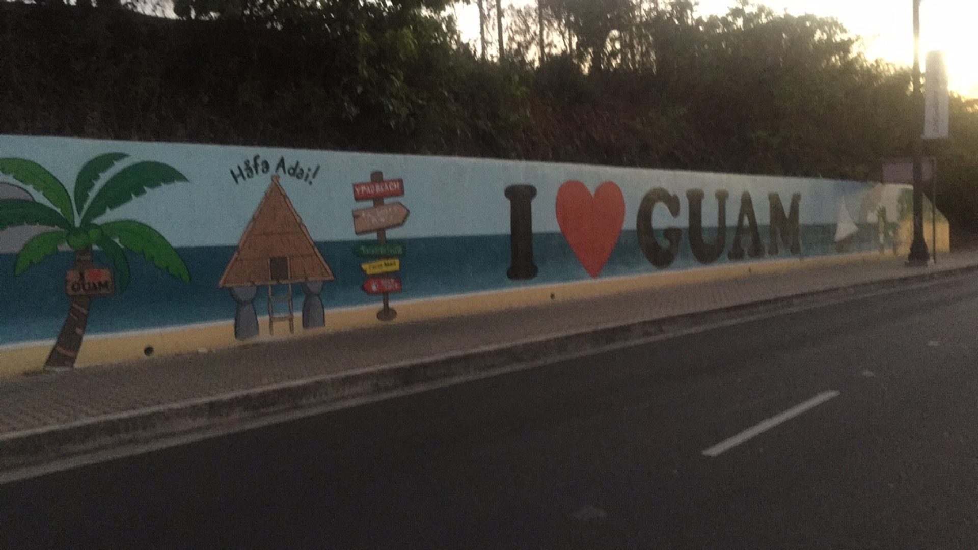 Street art in Guam, USA. Enjoying the beaches of Guam