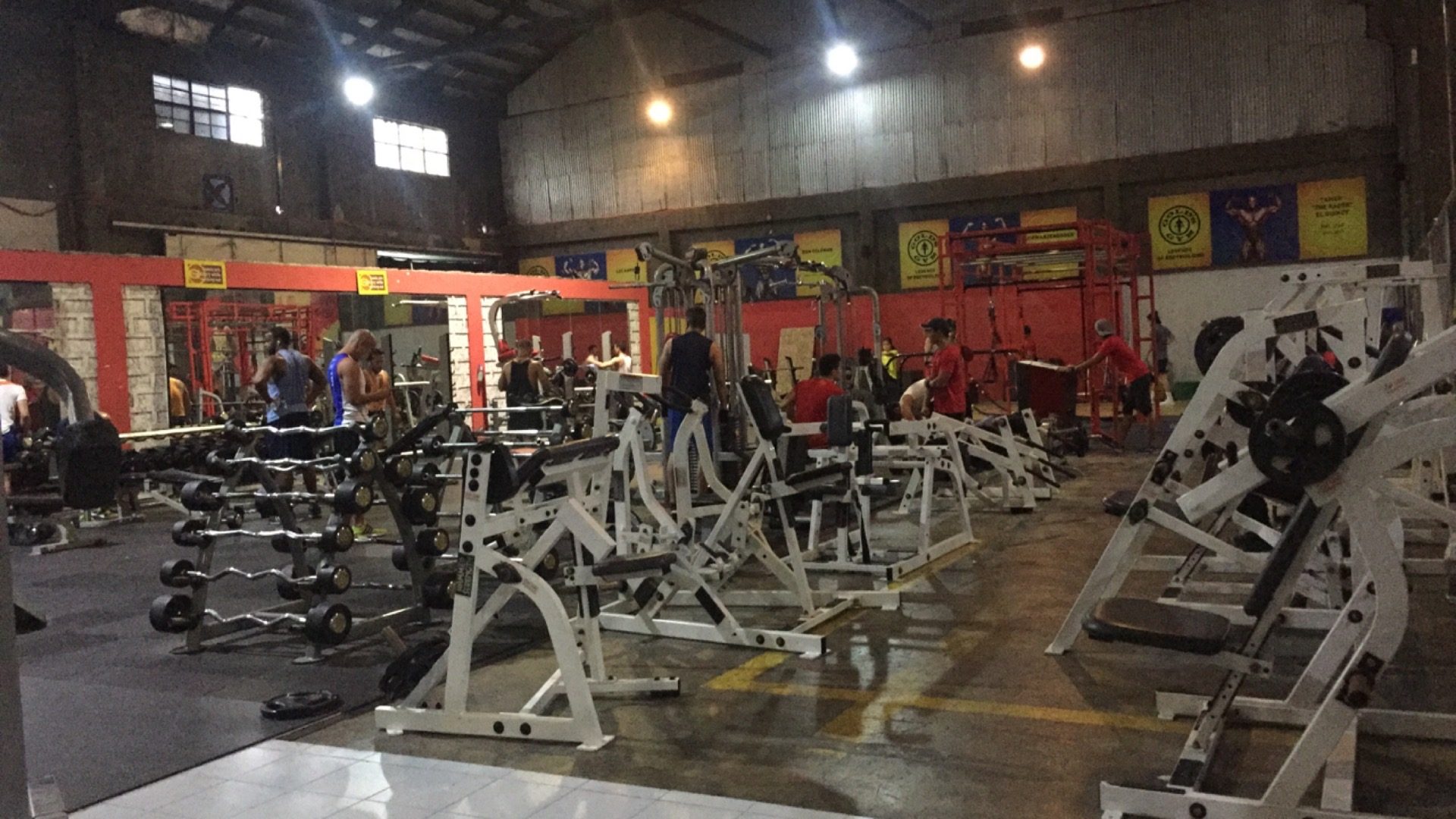 Gym full of people in Manila, Philippines. LA Union & hospitalized in Manila