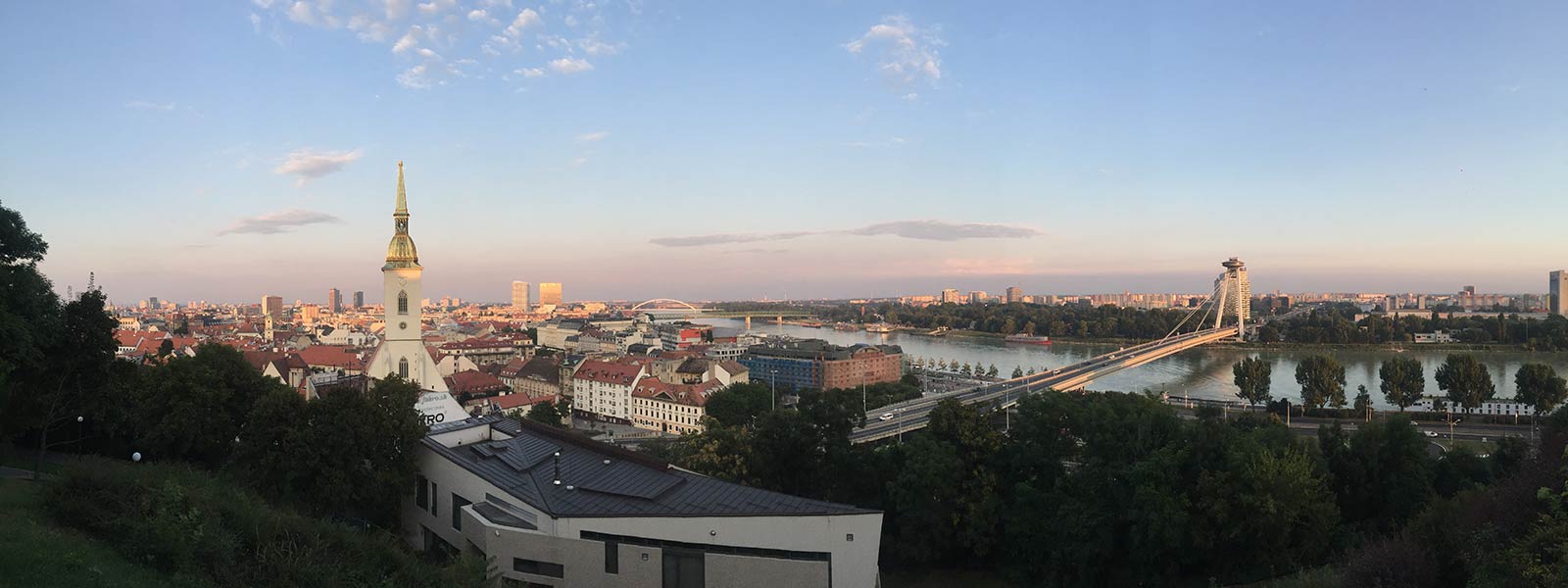 Rooftops and bridge in Bratislava, Slovakia. My Eastern European trip summed up in photos