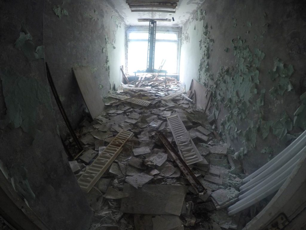 Floor full of books at Pripyat in Chernobyl, Ukraine. The most dangerous attraction on earth
