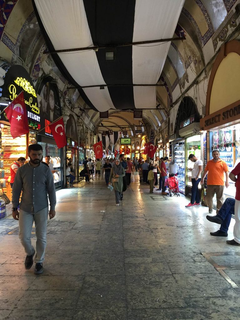 Shops at grand Bazaar in Istanbul, Turkey. Being asked to strip in Istanbul