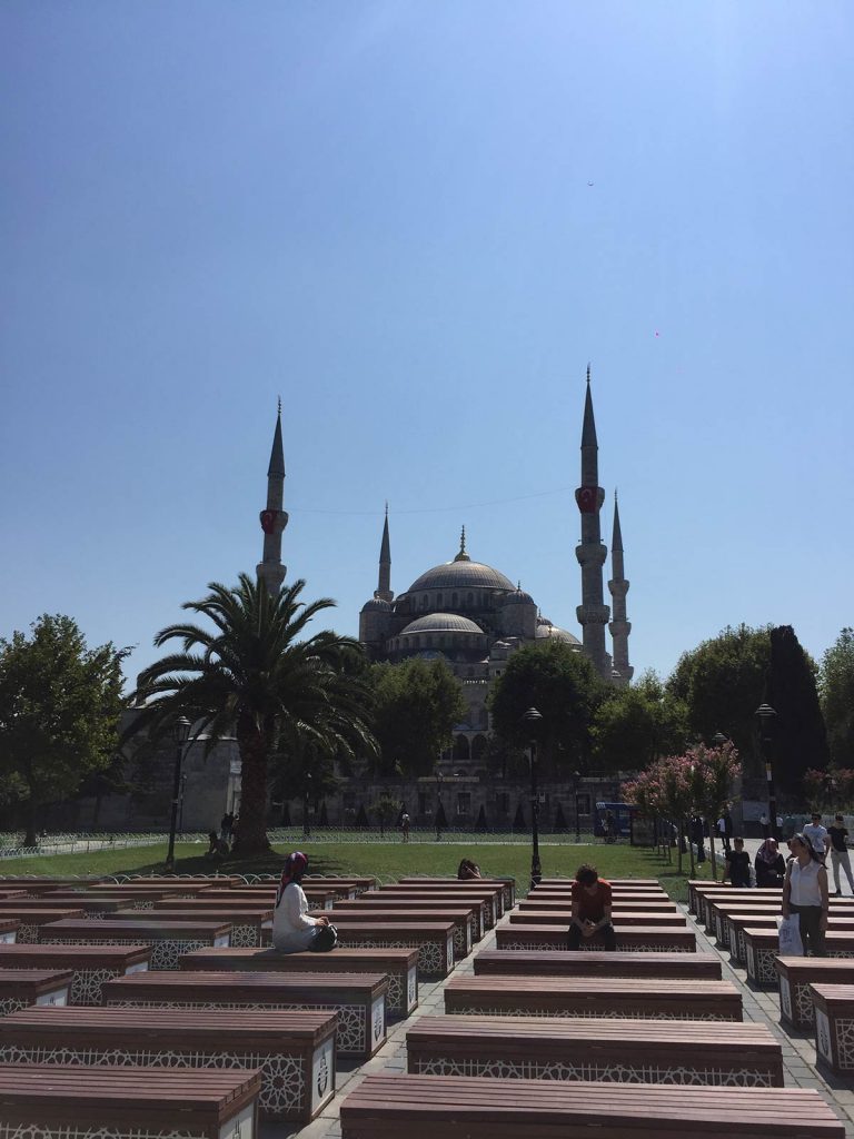 Blue Mosque in Istanbul, Turkey. Being asked to strip in Istanbul