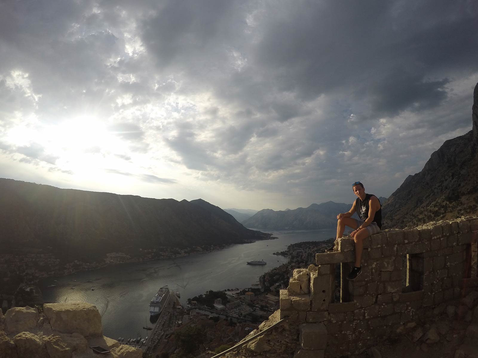 David Simpson at viewpoint in Kotor, Montenegro. My Balkans trip summed up in photos