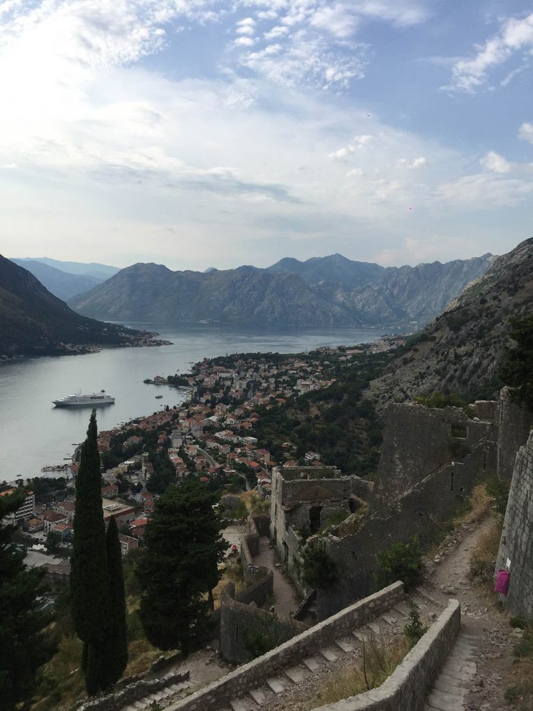 Viewpoint of the bay in Kotor, Montenegro. My Balkans trip summed up in photos