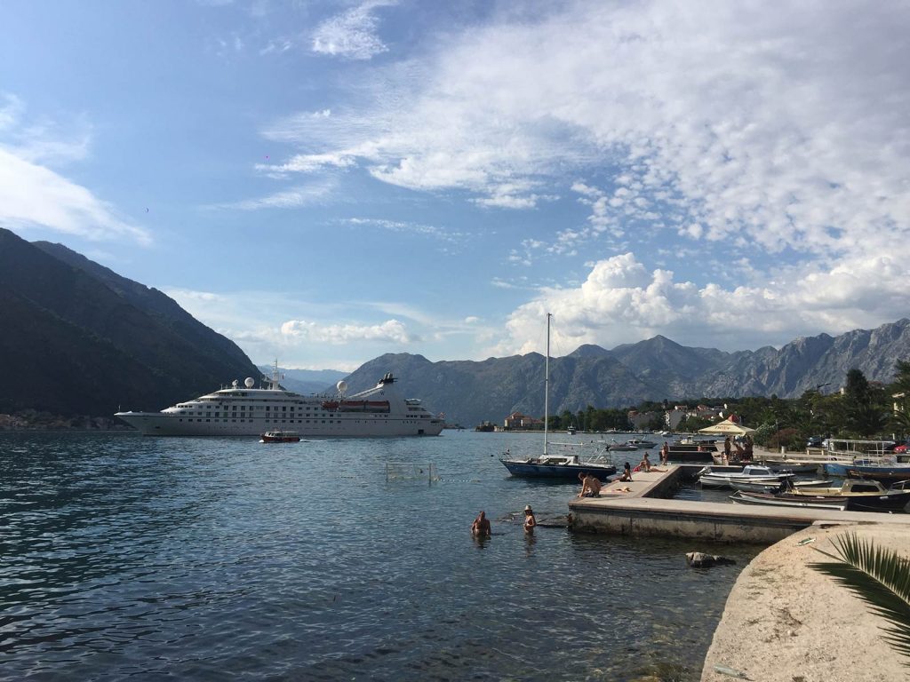 Cruise ship by the bay in Kotor, Montenegro. My Balkans trip summed up in photos