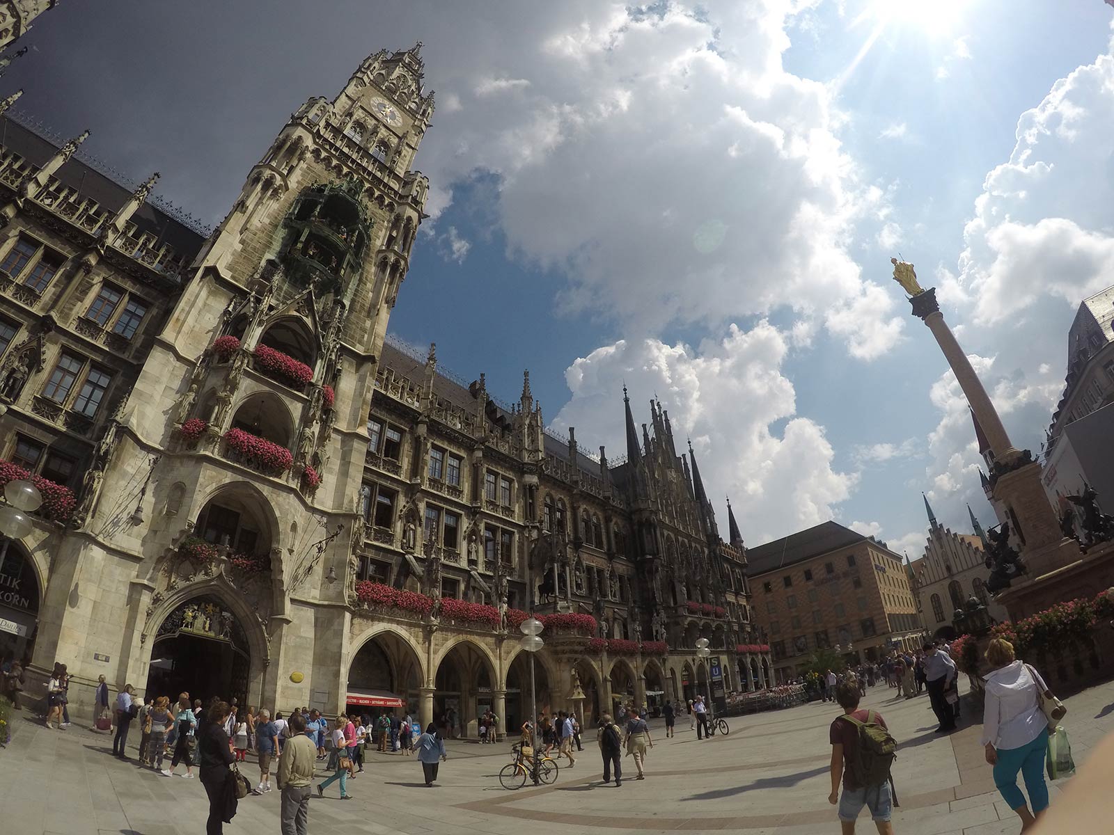 Cathedral with many people in Munich, Germany. My Eastern European trip summed up in photos