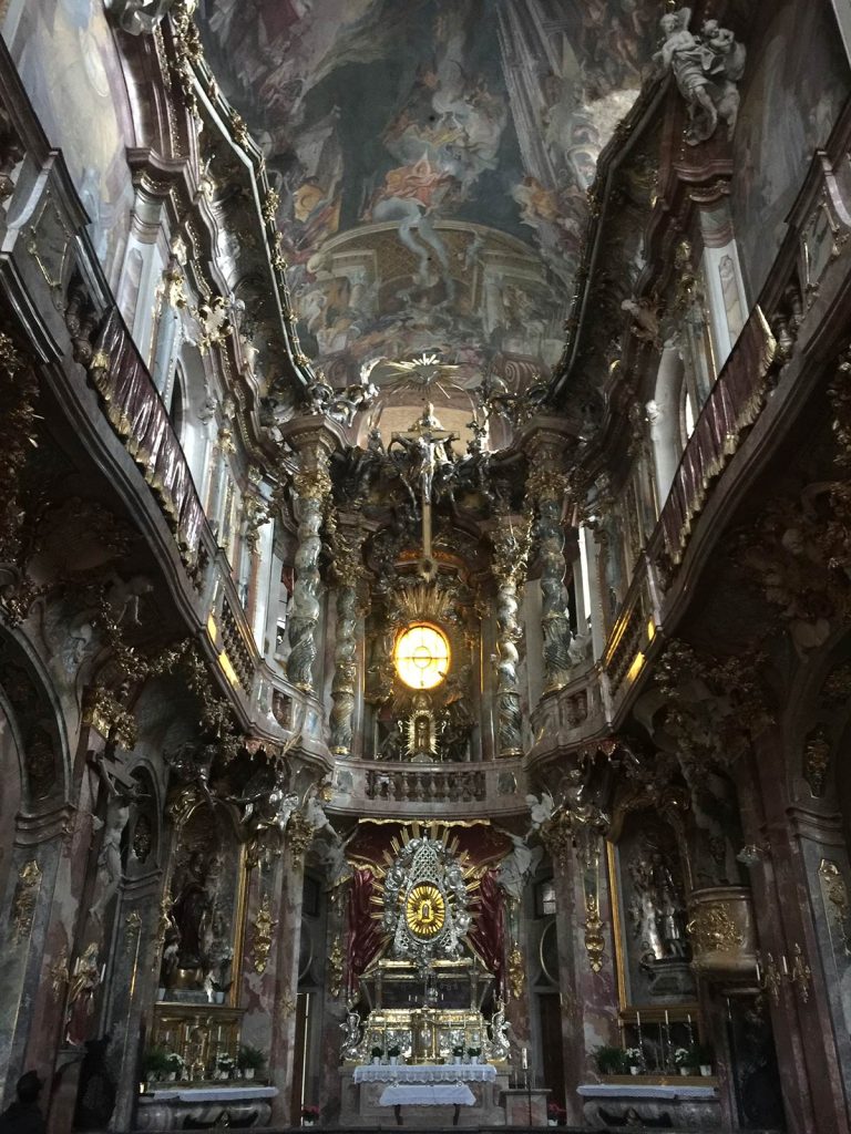 Altar inside church in Munich, Germany. My Eastern European trip summed up in photos