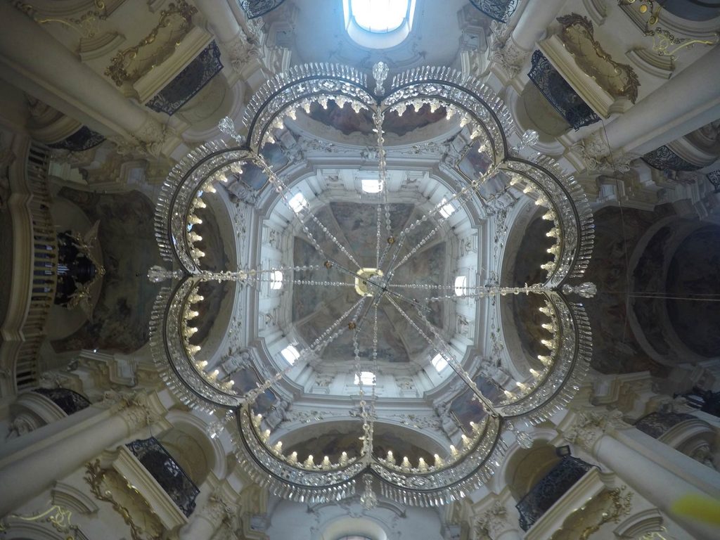 Under a church ceiling in Prague, Czech Republic. My Eastern European trip summed up in photos