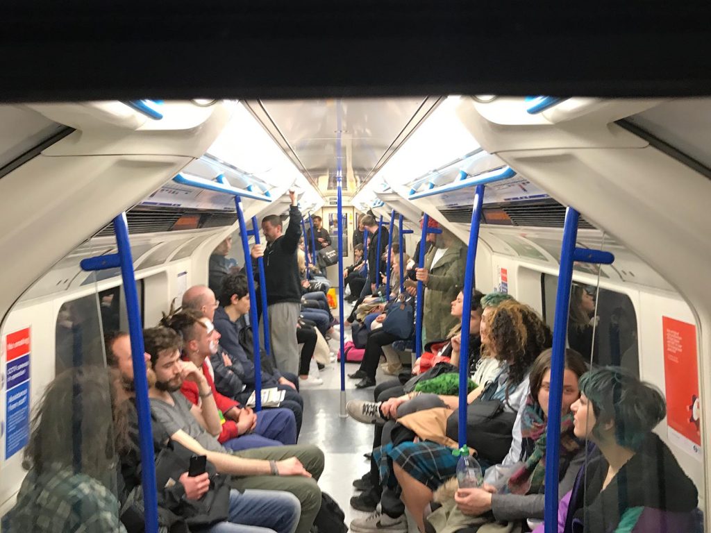 Inside the Tube in London, England. Cheltenham, Europe & Mum's 60th summed up in photos