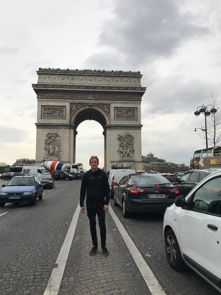 David Simpson and Arc de Triomphe in Paris, France. Cheltenham, Europe & Mum's 60th summed up in photos