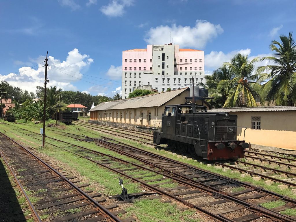 Train and railroad tracks in Colombo, Sri Lanka. The Train Ride of a Lifetime pt3, Mirissa