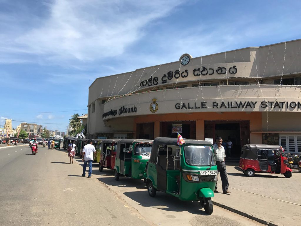 Tuk Tuk waiting at train station in Colombo, Sri Lanka. The Train Ride of a Lifetime pt3, Mirissa