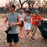 David Simpson and family in Botswana, Africa. A wild dog ambush