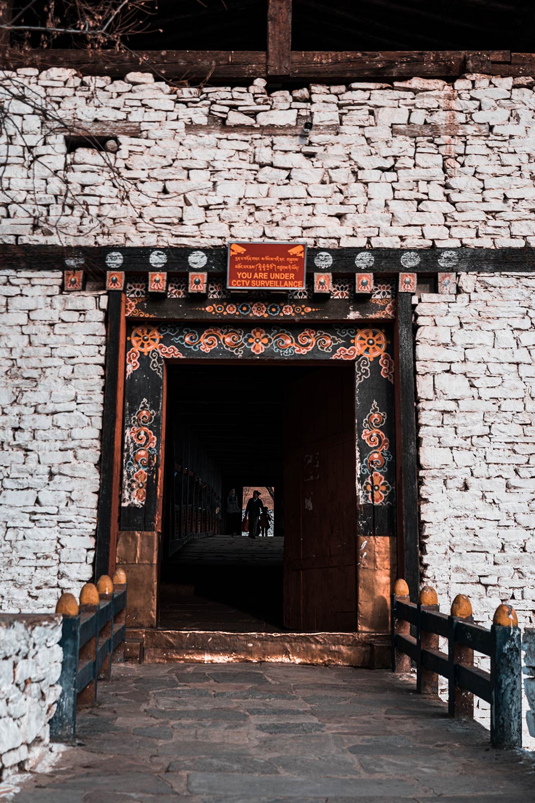 Rinpung Dzong entrance in Bhutan. The Tiger's Nest, Bhutan & Thailand