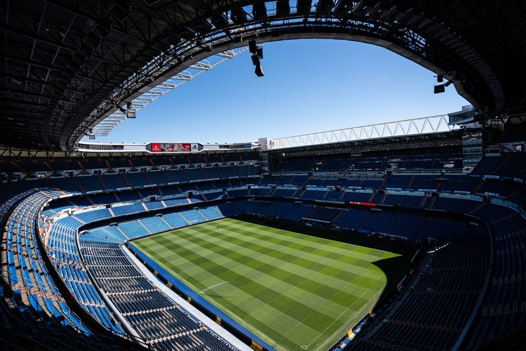 Santiago Bernabéu Stadium in Madrid, Spain. Mercado de San Miguel, Madrid