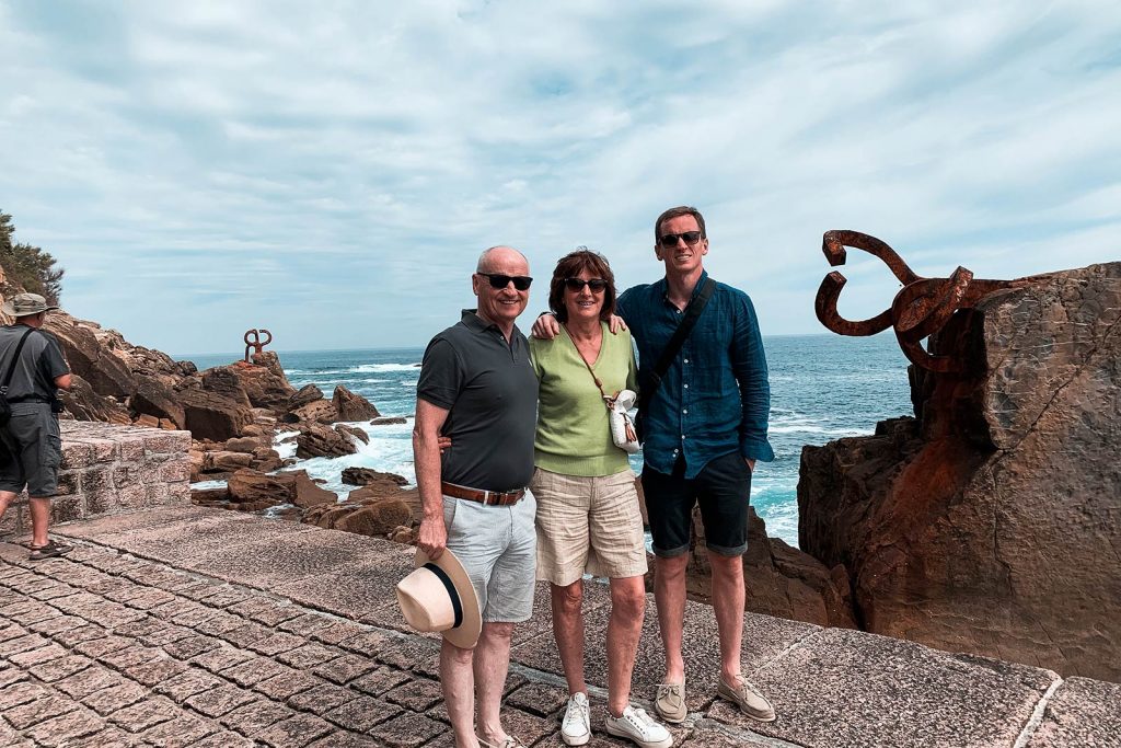 David Simpson with mom and dad in San Sebastian, Spain. Pintxos & exploring San Sebastian