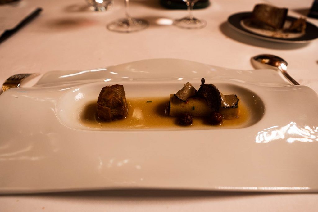 Food served at Akelarre in San Sebastian, Spain. A 3-Michelin Star experience