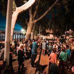 Buskers at night in Toulouse, France. The greatest buskers ever