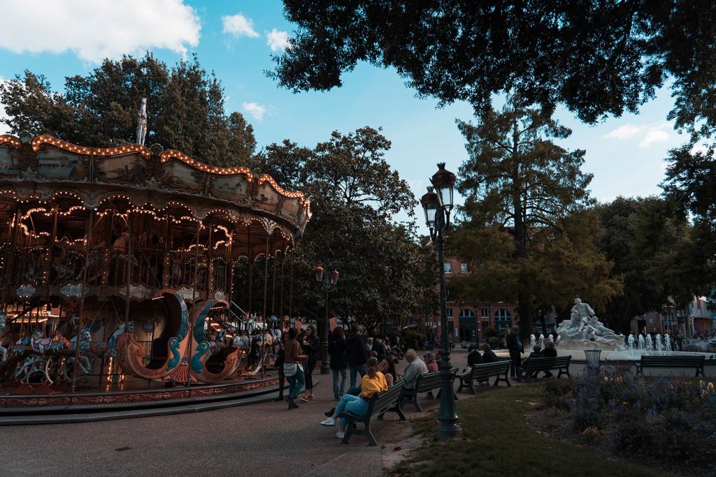 Carousel in Toulouse, France. The greatest buskers ever