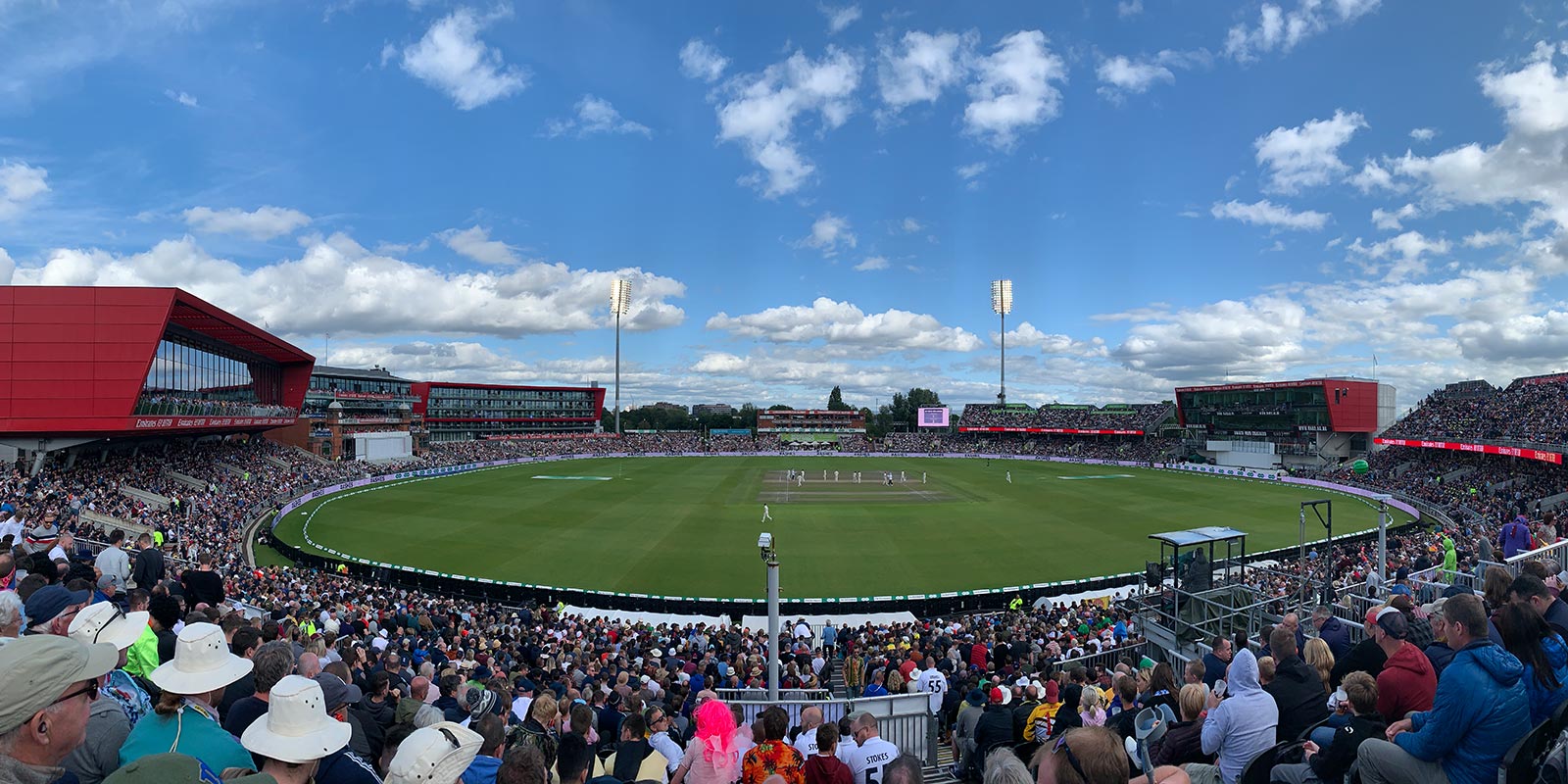 Old Trafford Cricket Ground in Trafford, England. The ashes, 2019