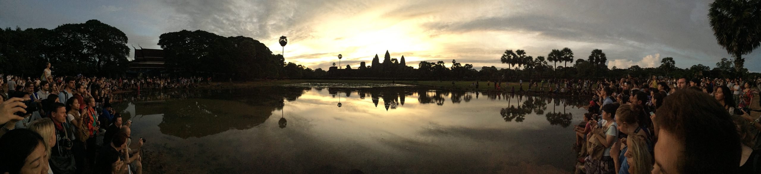 Sunrise in Angkor Wat in Cambodia. A naked Swede & Angkor Wat