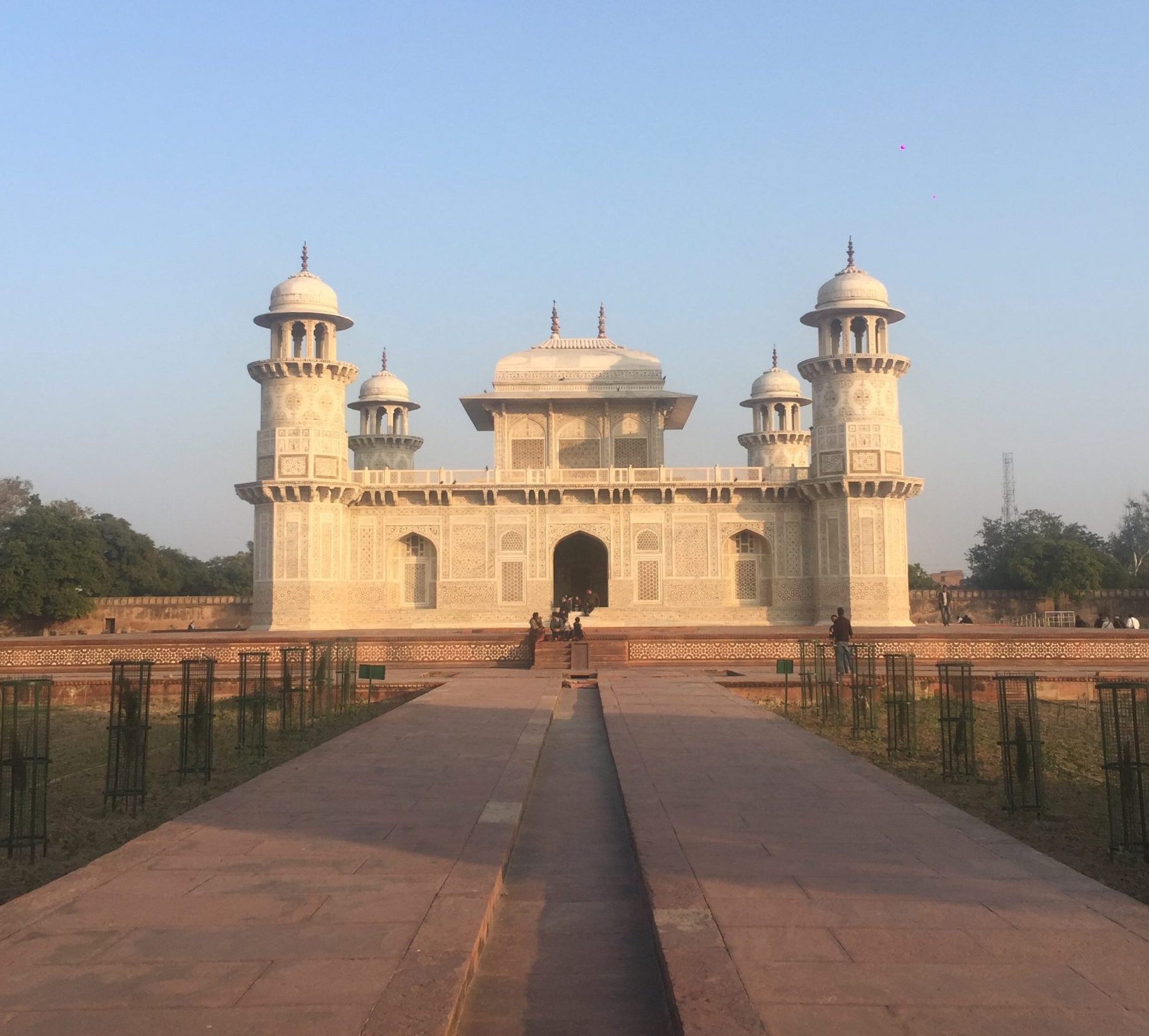 The Taj Ganj in India. India reflection