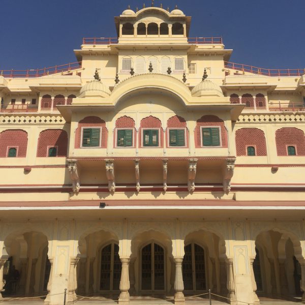 Jaipur Palace in India. Snake charming in Jaipur