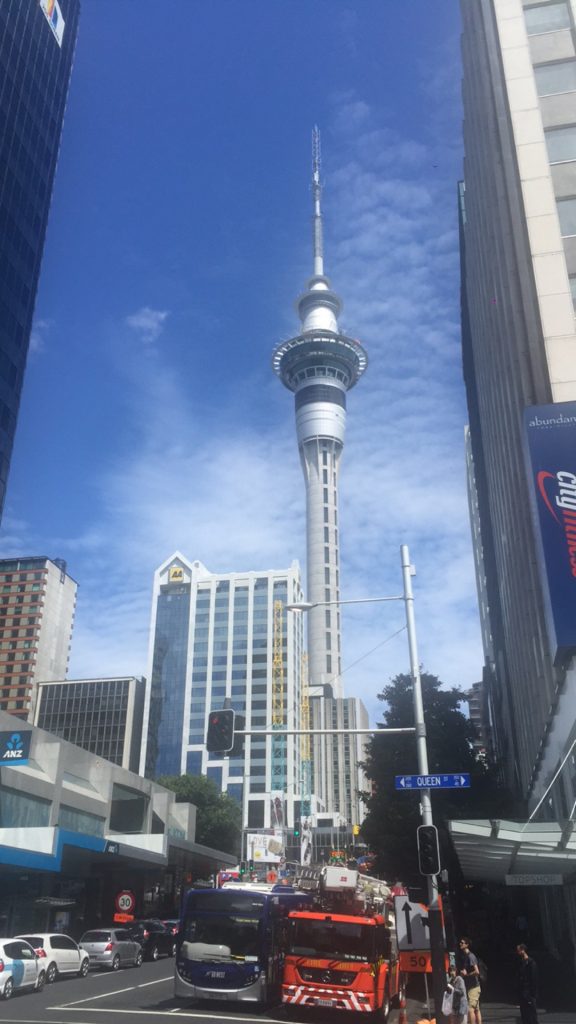 Auckland Sky Tower in NZ. First day in New Zealand