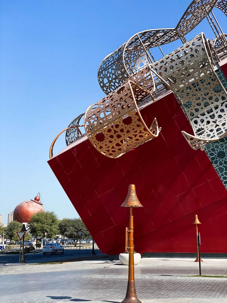 Outdoor art installation in Doha, Qatar. The best cityscape in the world