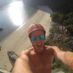 David Simpson rock climbing. Staying fit while travelling