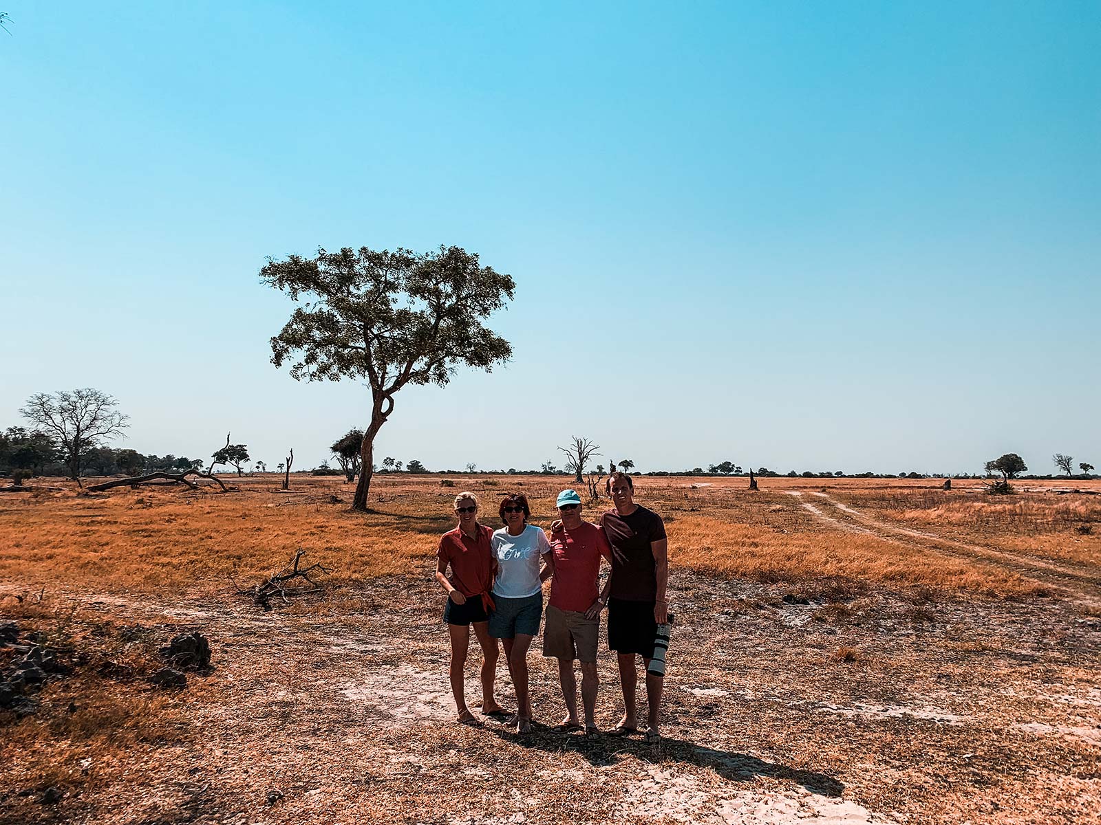 David Simpson and family at the plains in Botswana, Africa. My best photos of Botswana