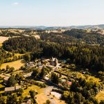Birds eye view at Chateau Varillettes in Lyon, France. The chateau of dreams